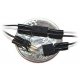 2-Pin Mini Connector -- With 6` 15.2cm Red & Black Wires .12 x .085 x .243`, All Scales, Train Control Systems 1519