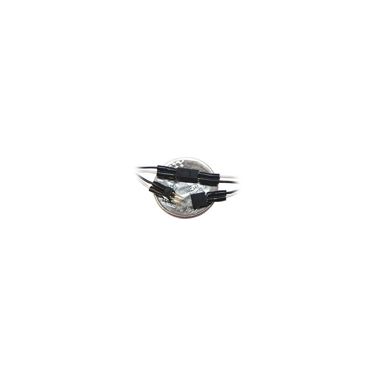 2-Pin Mini Connector -- With 6` 15.2cm Red & Black Wires .12 x .085 x .243`, All Scales, Train Control Systems 1519