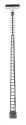 LED Flood Light -- Lattice Mast, Top Mount 14.5cm, Warm White pkg(3), HO, Faller Gmbh 180118