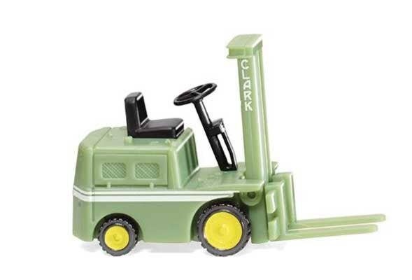 1952-1956 Clark Forklift - Assembled -- Green, White, Yellow, HO, Wiking 117101