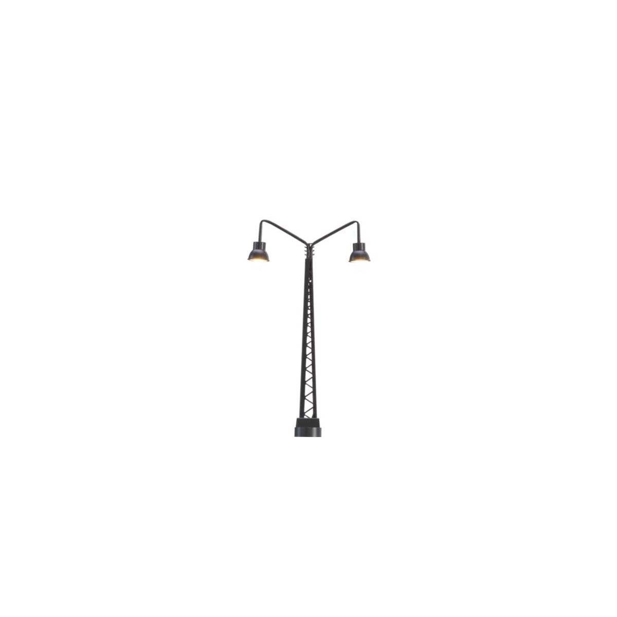 Lattice Boom Double-Arched LED Light with Plug and Socket Base -- 2-3/4′ 7cm, N, Brawa Modellspielwaren 83011