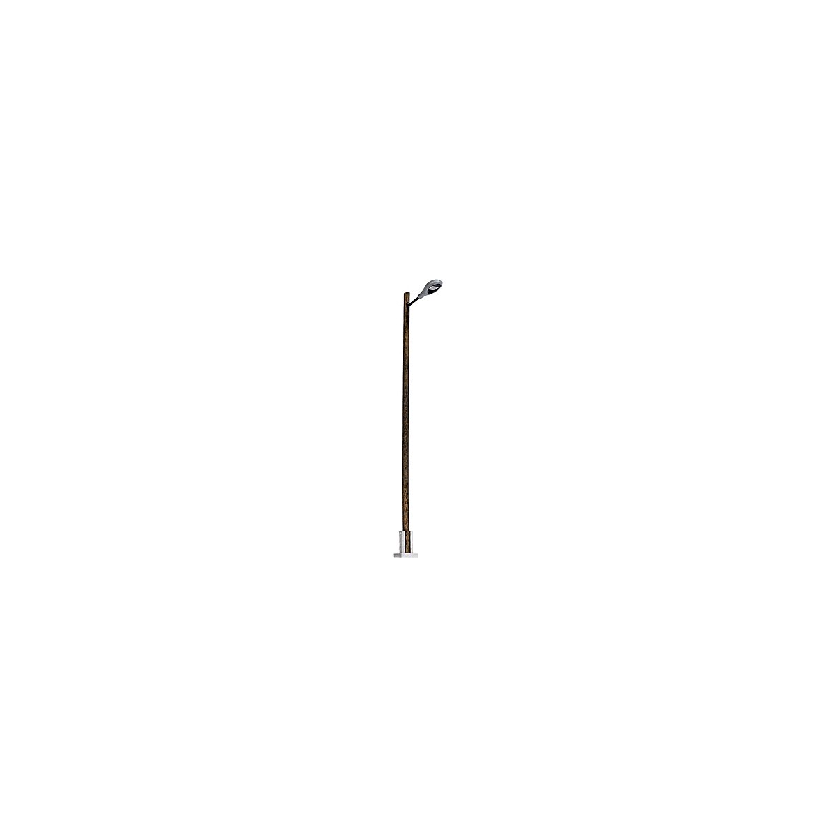 Teardrop Station/Platform Lamp on Wood Post -- With Yellow LED 4-1/16′ 10.3cm Tall, TT, Busch Gmbh & Co Kg 8737