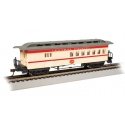 1860 - 1880 Wood Combine - Ready to Run - Silver Series(R) -- Central Pacific (pale yellow, red, gray), HO, Bachmann Industries 