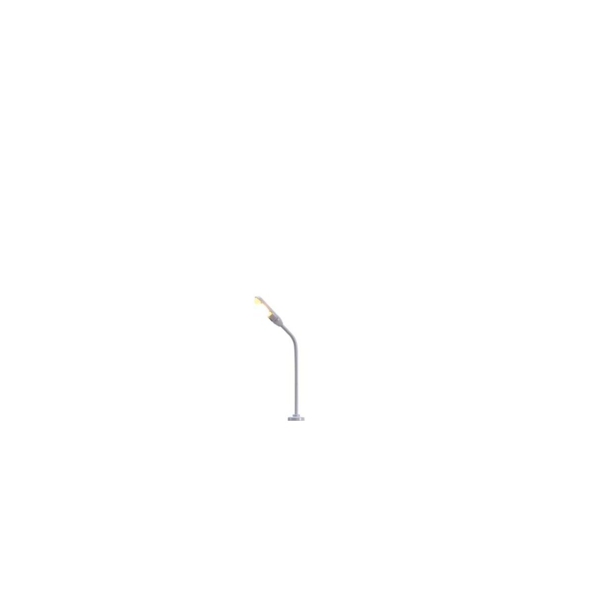 Single Curved-Arm LED Light with Plug and Socket Base -- 1-7/8′ 4.8cm, N, Brawa Modellspielwaren 83000