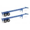 40′ Container Chassis (2-Pack) -- Blue, HO, Walthers SceneMaster 4551