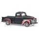 1950 Chevrolet Pickup Truck - Assembled -- Crazy Car Haifisch (black, red, white), HO, Busch Gmbh & Co Kg 48241