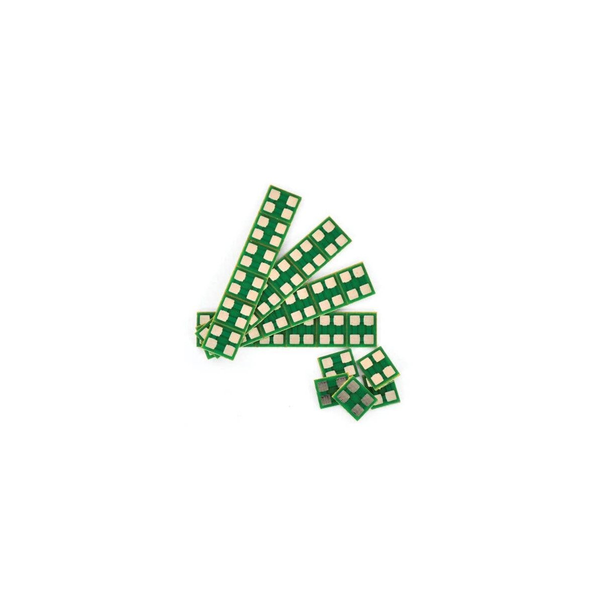 4-Point Junction Board 25-Pack -- Each: .33 x .28 x .03′ or 8.38 x 7.11 x .76mm, All Scales, Train Control Systems 1518