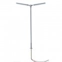 Double-Arm Parking Lot Light 3-Pack - Warm White LED -- Gray, HO, Atlas Model Railroad Co. 70000175