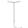 Double-Arm Parking Lot Light 3-Pack - Warm White LED -- Gray, HO, Atlas Model Railroad Co. 70000175