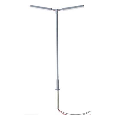 Double-Arm Parking Lot Light 3-Pack - Warm White LED -- Gray, HO, Atlas Model Railroad Co. 70000175