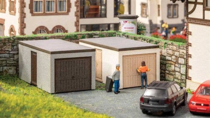 Prefab Garages - Laser-Cut Minis -- Laser-Cut Kit - 1-7/16 x 3/4 x 5/8′ 3.8 x 2 x 1.6cm pkg(2), N, Noch Gmbh & Co 14677
