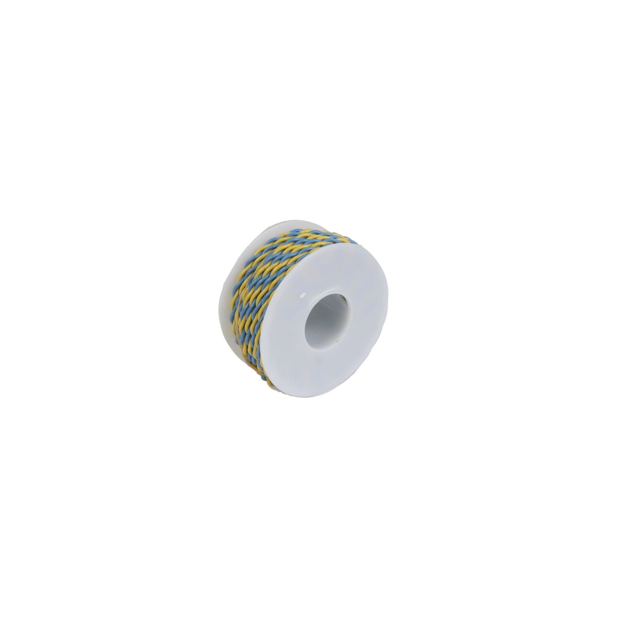 Two Conductor Hookup Wire - 22 Gauge - 30′ -- Yellow & Blue, All Scales, Wire Works 222070304