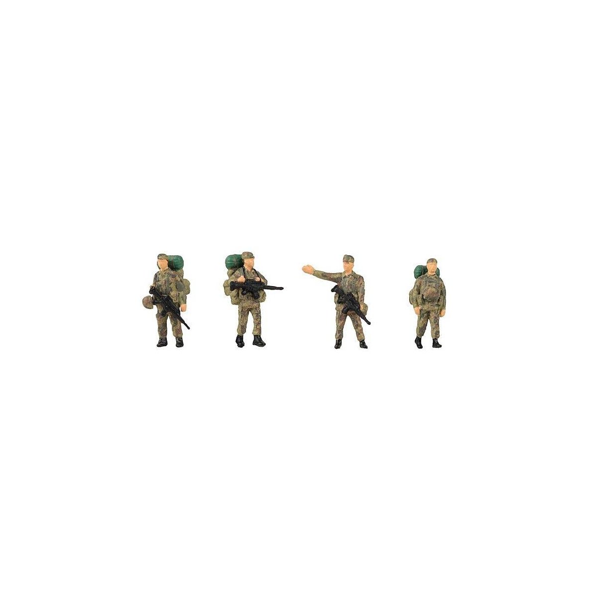 Soldiers with Baggage pkg(4), HO, Faller Gmbh 151753