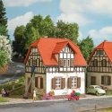 Old Half-Timber House -- Laser-Cut Kit - 3-9/16 x 3-3/8 x 4-1/8′ 9 x 8.6 x 10.5cm, HO, Busch Gmbh & Co Kg 1906