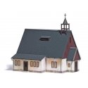 Weathered Chapel -- Laser-Cut Kit - 5-7/8 x 4-7/16 x 5-9/16′ 15 x 11.2 x 14.2cm, HO, Busch Gmbh & Co Kg 1941