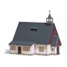 Weathered Chapel -- Laser-Cut Kit - 5-7/8 x 4-7/16 x 5-9/16′ 15 x 11.2 x 14.2cm, HO, Busch Gmbh & Co Kg 1941