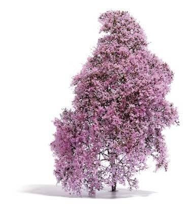 Filigree Bush -- Purple Blossoms 5/8′ 1.5cm Tall, ALL, Busch Gmbh & Co Kg 3587