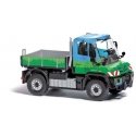 2013 Mercedes-Benz Unimog U 430 Heavy-Duty Pickup Truck - Assembled -- Bayrischer Wald (green, blue, German Lettering), HO, Busc