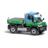 2013 Mercedes-Benz Unimog U 430 Heavy-Duty Pickup Truck - Assembled -- Bayrischer Wald (green, blue, German Lettering), HO, Busc