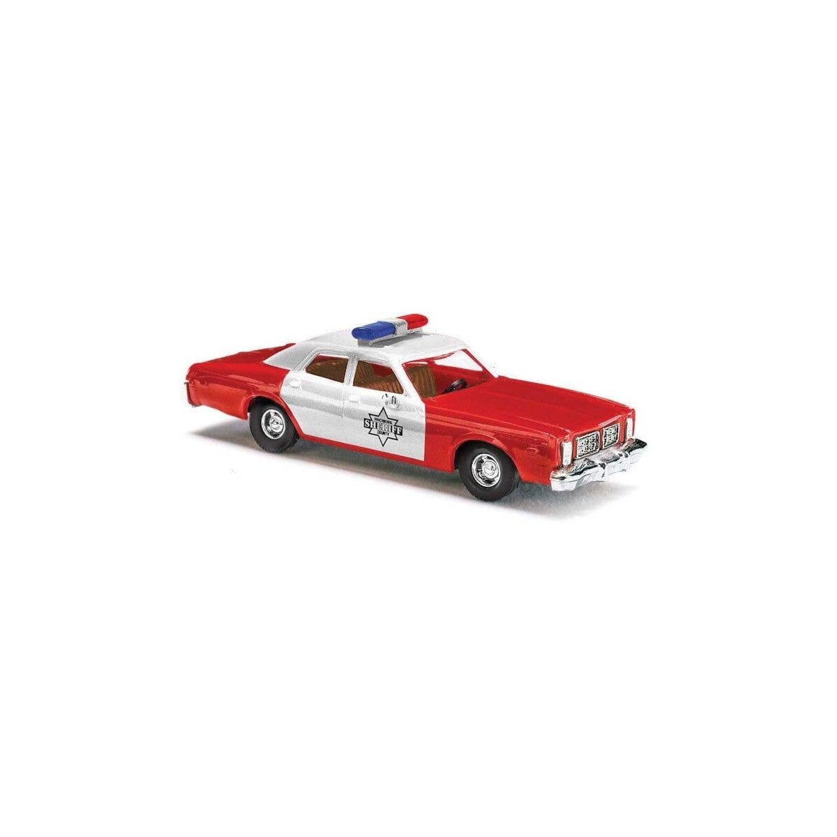 1976 Dodge Monaco 4-Door Sedan - Assembled -- Sheriff (red, white), HO, Busch Gmbh & Co Kg 46617