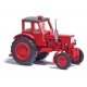 1964 Belarus MTS-50 Farm Tractor - Assembled -- Red, HO, Busch Gmbh & Co Kg 51350