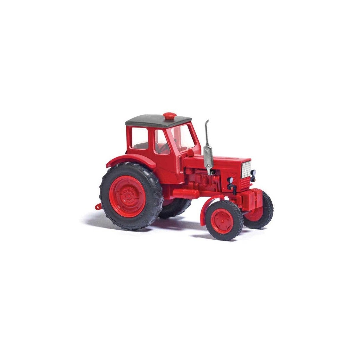 1964 Belarus MTS-50 Farm Tractor - Assembled -- Red, HO, Busch Gmbh & Co Kg 51350