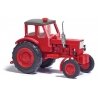1964 Belarus MTS-50 Farm Tractor - Assembled -- Red, HO, Busch Gmbh & Co Kg 51350