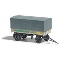 1967 IFA HL 80 Low-Side Farm Trailer withCanvas Cover- Assembled -- Wernesgruner (beige, gray, green, German Lettering), HO, Bus