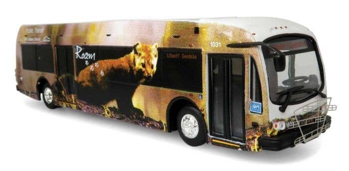 2020 Proterra ZX5 Electric Transit Bus - Assembled -- Roam Transit, Banff, Alberta (Mountain Lion Mural, Destination: Banff Gond