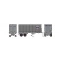 26′ Can-Car Dry Van Trailer - Assembled -- Canada Cartage 8H0394 (silver, blue, white, red), HO, Rapido Trains Inc 403087