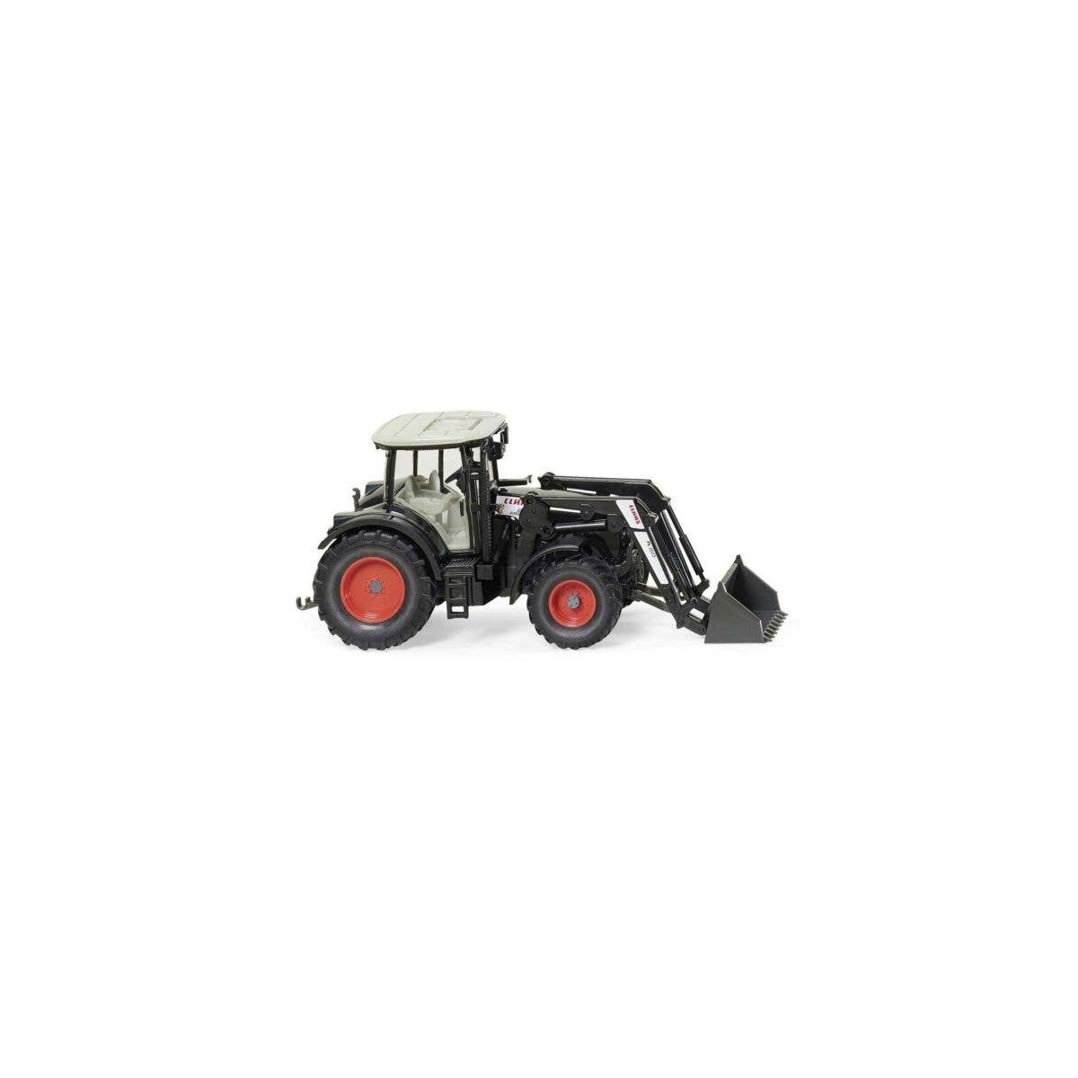 Claas Arion 640 w/FL 150 Front Loader - Assembled -- Black, HO, Wiking 36312