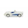 1953-1956 Chevrolet Corvette Convertible - Assembled -- Pearl White, Blue, HO, Wiking 81905