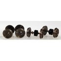 Replacement Geared Nickel Silver Wheelsets for Walthers/Roco Diesels pkg(4) -- 17T x .296′ , HO, Northwest Short Line 25516