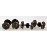 Replacement Geared Nickel Silver Wheelsets for Walthers/Roco Diesels pkg(4) -- 17T x .296′ , HO, Northwest Short Line 25516