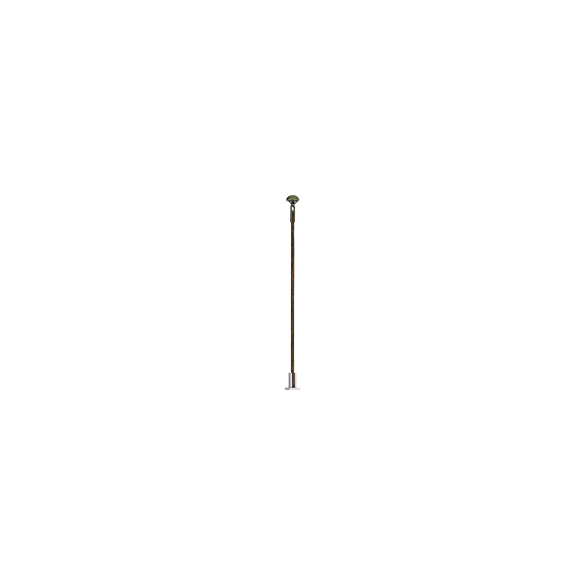 Round Station/Platform Lamp on Wood Post -- With Yellow LED 6′ 15.2cm Tall, HO, Busch Gmbh & Co Kg 4112
