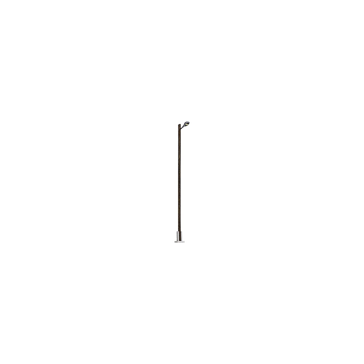 Teardrop Station/Platform Lamp on Wood Post -- With Yellow LED 5-9/16′ 14.2cm Tall, HO, Busch Gmbh & Co Kg 4111