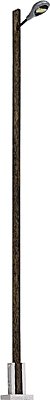 Teardrop Station/Platform Lamp on Wood Post -- With Yellow LED 5-9/16′ 14.2cm Tall, HO, Busch Gmbh & Co Kg 4111
