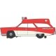 Station Wagon Ambulance - 3-Rail - Williams E-Z Street(R) -- Ambulance (red, white), G, Bachmann Industries 42743