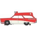 Station Wagon Ambulance - 3-Rail - Williams E-Z Street(R) -- Ambulance (red, white), G, Bachmann Industries 42743