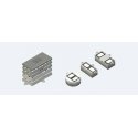Modular Speaker Baffle Set for Twin Sugar Cube Speakers -- 28mm 20x40mm and 16x35mm baff, All Scales, LokSound By ESU 50340