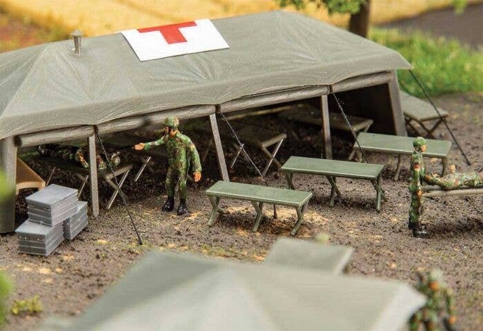 Camp Beds - Folding Cots - Kit -- pkg(12), HO, Faller Gmbh 144071