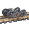 Bettendorf T-Section Fully Sprung Metal Trucks -- Code 110 (.110`) 33` Ribbed-Back RP-25 Wh, HO, Kadee Quality Products 511