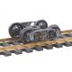 1898 Andrews Fully Sprung Metal Trucks -- Code 110 (.110`) 33` Ribbed-Back RP-25 Wheels - 1, HO, Kadee Quality Products 509