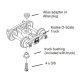 2-Rail A.S.F. A-3 Ride-Control Metal Trucks -- With 33′ Smooth-Back Metal P48 Wheels 1 Pair, O, Kadee Quality Products 755