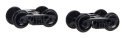 Barber Roller Bearing Trucks w/36′ Wheels -- 1 Pair, N, Micro Trains Line 302080