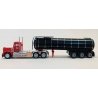 Kenworth W-900 Tractor w/Asphalt Trailer - Assembled -- Red, Black, HO, Herpa Models 6611