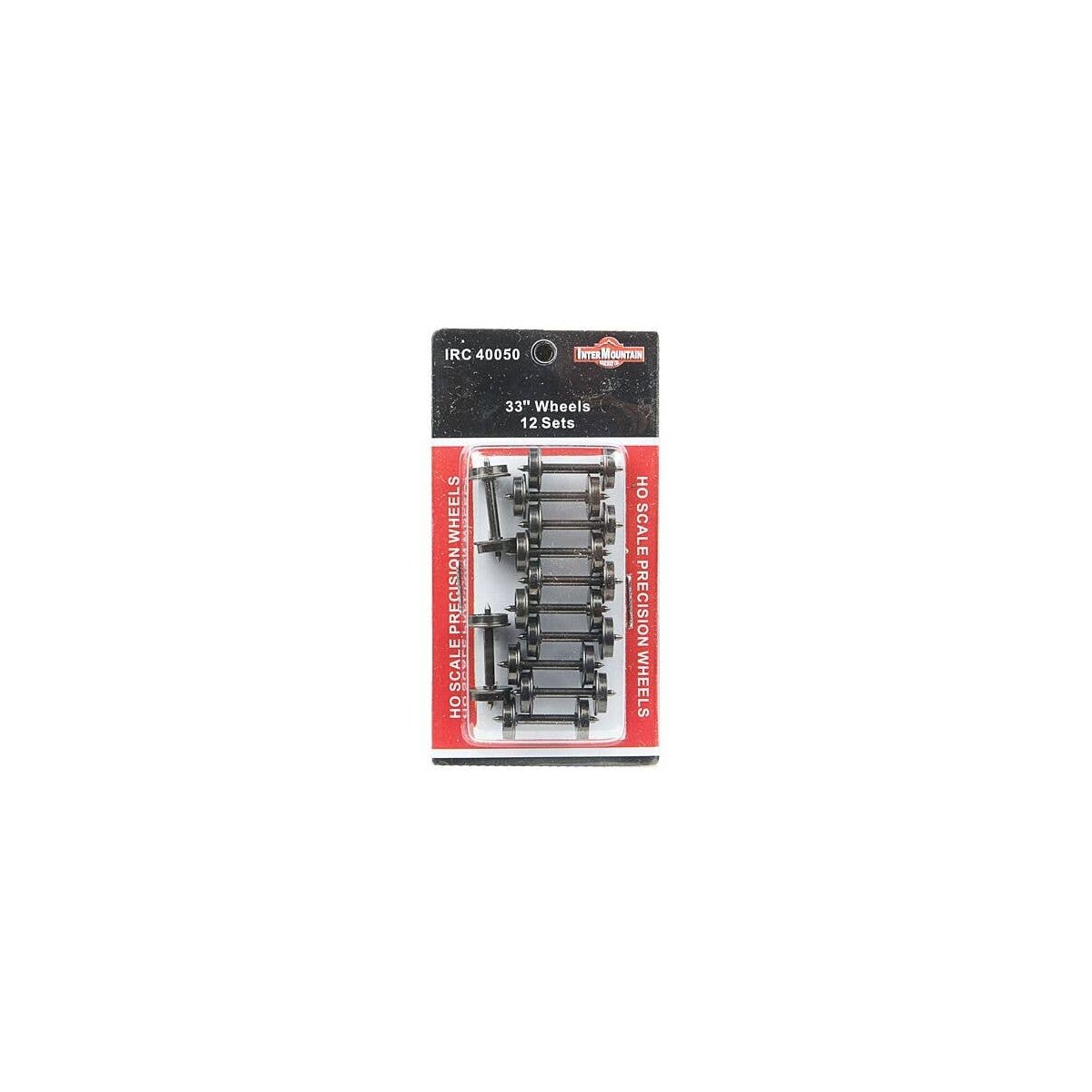 All Brass Insulated Wheel Sets pkg(12) -- 33′, HO, Intermountain Railway Company 40050