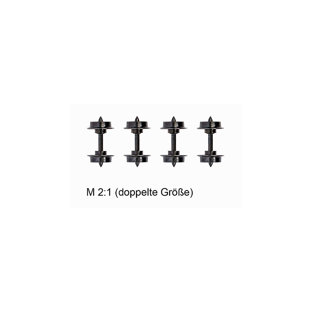 Metal Wheelsets - Feldbahn -- pkg(4), HOn2, Busch Gmbh & Co Kg 12299