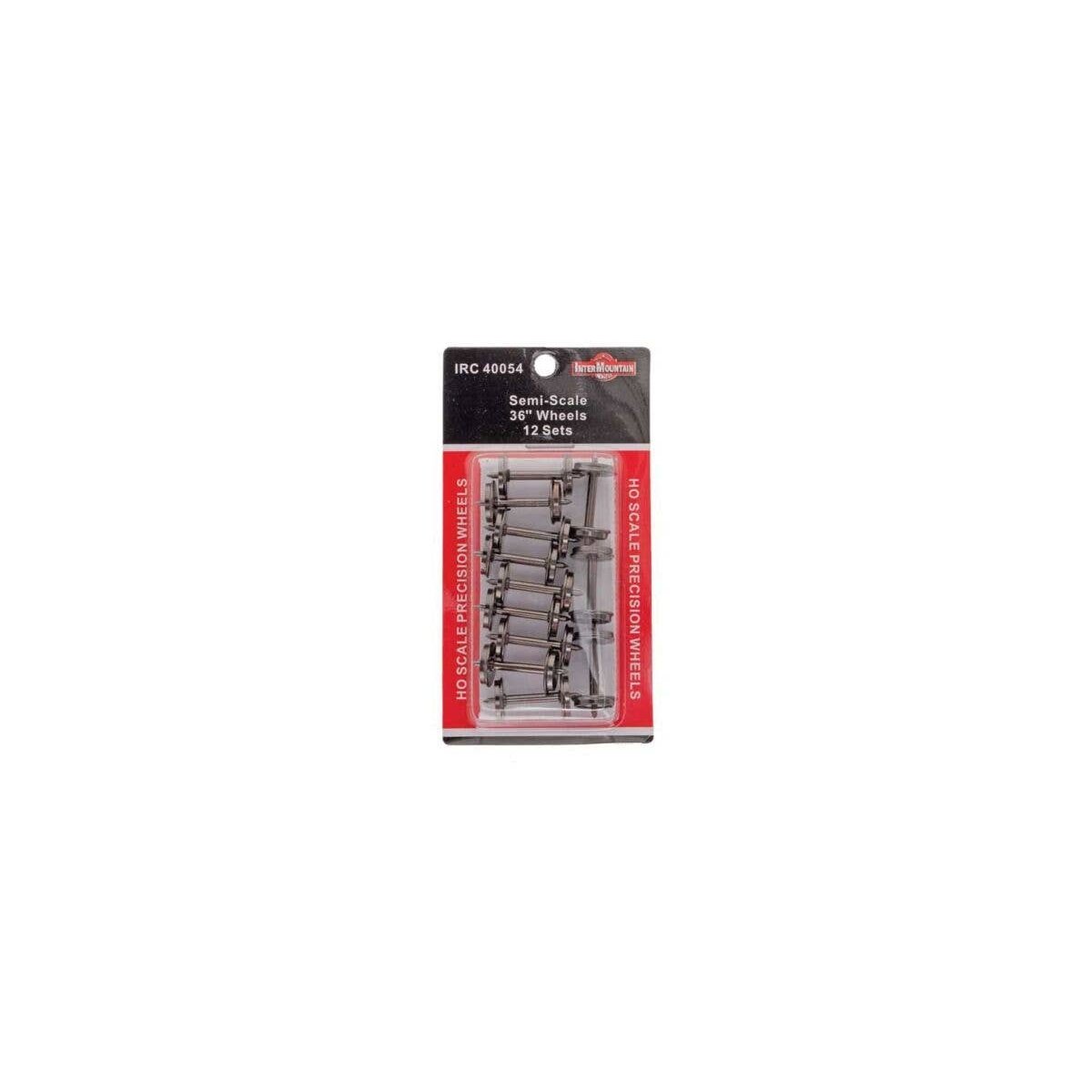 All Brass Insulated Wheel Sets pkg(12) -- 36′ Semi-Scale, HO, Intermountain Railway Company 40054