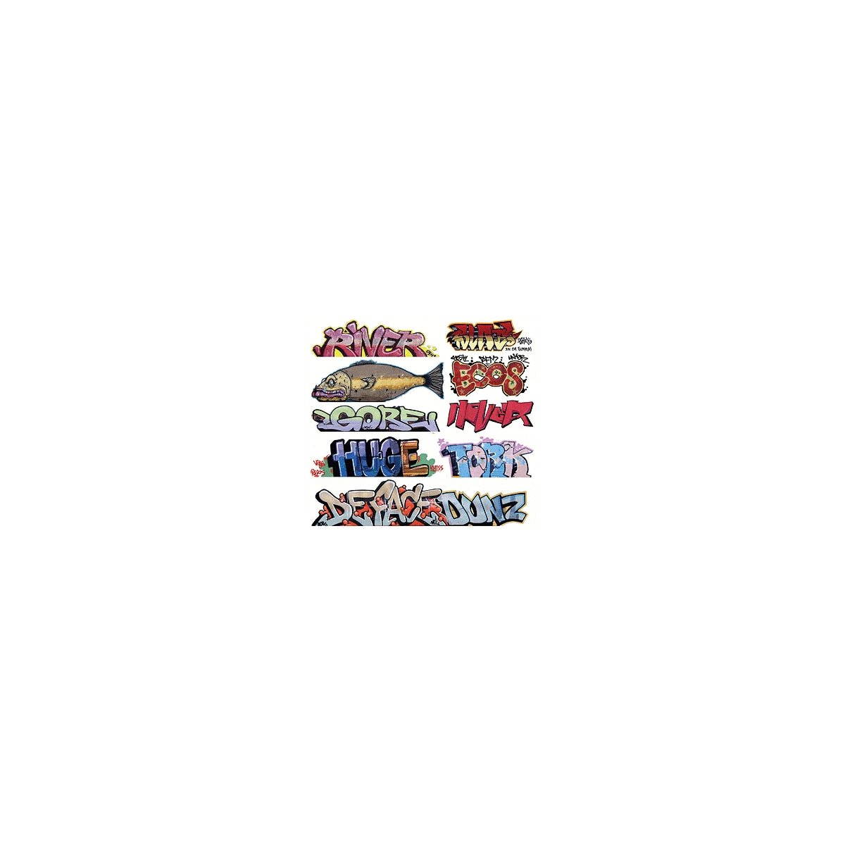 Graffiti Decals Mega Set -- Set 7 pkg(9), HO, Blair Line 2256